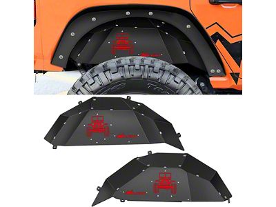 Inner Fender Liners; Rear (18-25 Jeep Wrangler JL)