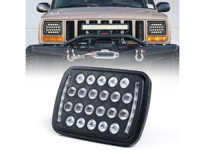Insight Series 5x7-Inch LED Headlights; Black Housing; Clear Lens (87-95 Jeep Wrangler YJ)