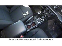 Interior Cup Holder Foam Inserts; 3-Piece Kit; Black/Orange (18-25 Jeep Wrangler JL)