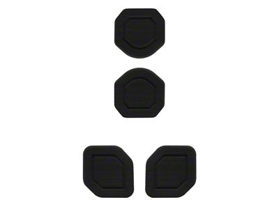 Interior Cup Holder Foam Inserts; 4-Piece Kit; Black/Black (18-25 Jeep Wrangler JL)