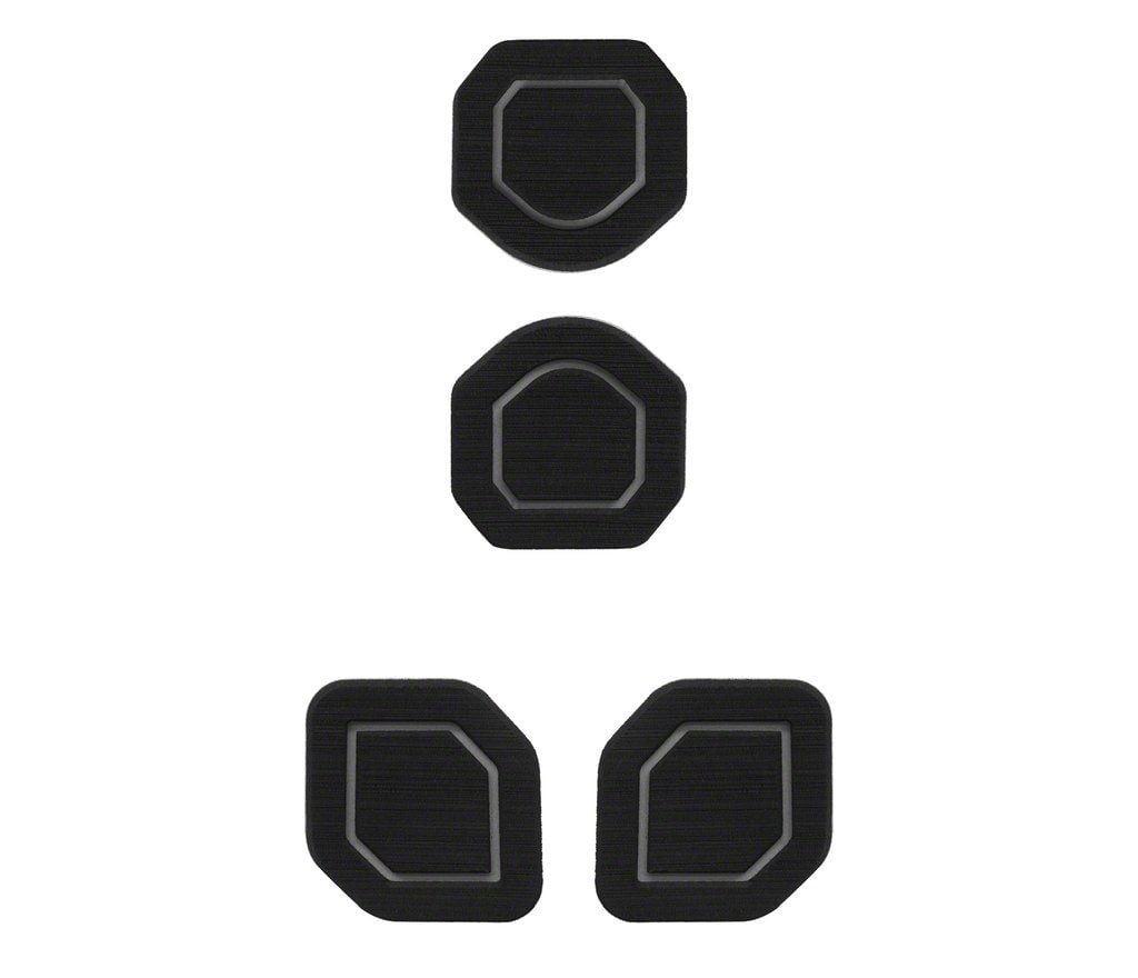 Jeep Wrangler Interior Cup Holder Foam Inserts; 4Piece Kit; Black/Gray