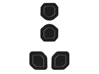 Interior Cup Holder Foam Inserts; 4-Piece Kit; Black/Gray (18-25 Jeep Wrangler JL)