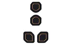 Interior Cup Holder Foam Inserts; Black/Tan (18-26 Jeep Wrangler JL)