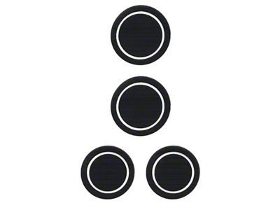 Interior Cup Holder Foam Inserts; Black/White (07-18 Jeep Wrangler JK)