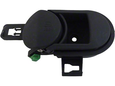 Interior Door Handle; Front and Rear Left Half Door; Black; Plastic (09-15 Jeep Wrangler JK)