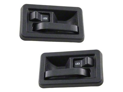 Interior Door Handles; Black (91-04 Jeep Wrangler YJ & TJ)
