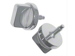 Interior Windshield Knobs; Chrome (76-86 Jeep CJ5 & CJ7)