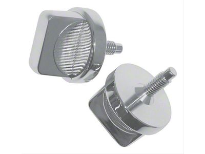 Interior Windshield Knobs; Chrome (76-86 Jeep CJ5 & CJ7)