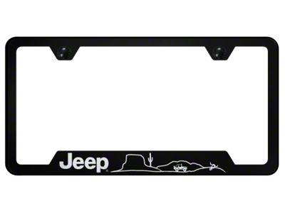 Jeep Desert Laser Etched Cut-Out Frame (Universal; Some Adaptation May Be Required)