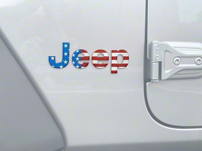 Jeep Fender Emblem Letter Overlays; Black with Red Outline (18-25 Jeep Wrangler JL)