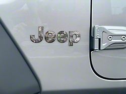 Jeep Fender Emblem Letter Overlays; Camouflage (18-25 Jeep Wrangler JL)