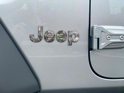 Jeep Fender Emblem Letter Overlays; Camouflage (18-25 Jeep Wrangler JL)
