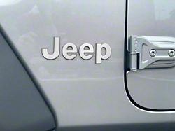 Jeep Fender Emblem Letter Overlays; Gloss White (18-25 Jeep Wrangler JL)