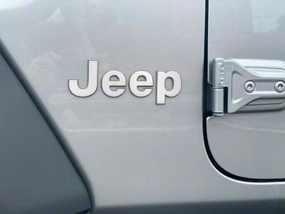 Jeep Fender Emblem Letter Overlays; Gloss White (18-25 Jeep Wrangler JL)