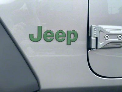 Jeep Fender Emblem Letter Overlays; Hunter Green (18-25 Jeep Wrangler JL)