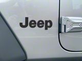 Jeep Fender Emblem Letter Overlays; Matte Black (18-25 Jeep Wrangler JL)