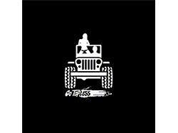 Jeep Go Topless Treads Spare Tire Cover with Camera Port; Black (18-26 Jeep Wrangler JL)