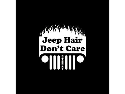 Jeep Hair Don't Care Seven Slot Spare Tire Cover with Camera Port; Black (18-25 Jeep Wrangler JL)