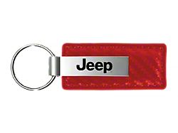 Jeep Leather Key Fob; Carbon Fiber