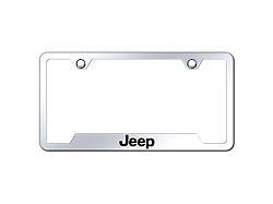 Jeep License Plate Frame; Chrome (Universal; Some Adaptation May Be Required)