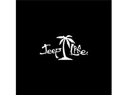 Jeep Life Palm Tree Spare Tire Cover with Camera Port; Black (18-25 Jeep Wrangler JL)