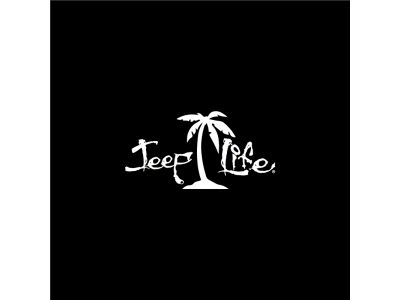 Jeep Life Palm Tree Spare Tire Cover with Camera Port; Black (18-25 Jeep Wrangler JL)