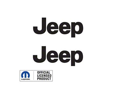 JEEP Side Logo; Matte Black (97-06 Jeep Wrangler TJ)