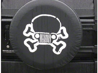 Jeep Skull and Crossbones Spare Tire Cover with Camera Port (18-25 Jeep Wrangler JL)