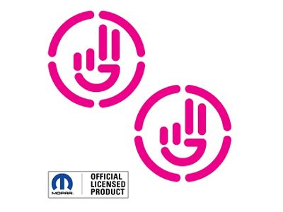 Jeep Wave with Circle; Hot Pink (97-25 Jeep Wrangler TJ, JK & JL)