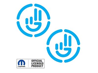 Jeep Wave with Circle; Light Blue (97-25 Jeep Wrangler TJ, JK & JL)