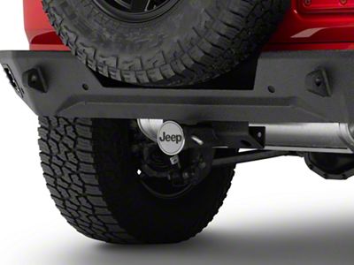 Jeep Word Class III Hitch Cover; Chrome (Universal; Some Adaptation May Be Required)
