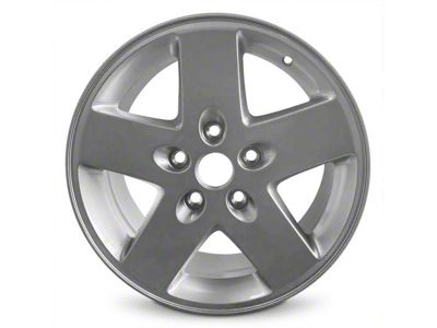 5-Spoke Replica Aluminum Silver Wheel; 17x7.5; 45mm Offset (07-18 Jeep Wrangler JK)