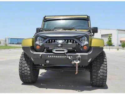 Front Bumper; Textured Black (07-18 Jeep Wrangler JK)