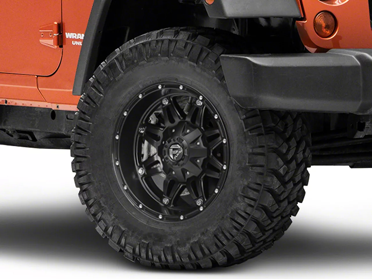 Fuel Wheels Jeep Wrangler Hostage Matte Black Wheel; 17x9; 12mm Offset