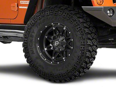 Fuel Wheels Hostage Matte Black Wheel; 18x9; 1mm Offset (07-18 Jeep Wrangler JK)