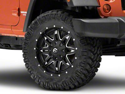 Fuel Wheels Lethal Satin Black Milled Wheel; 20x10; -12mm Offset (07-18 Jeep Wrangler JK)