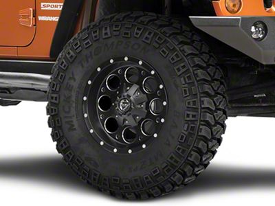 Fuel Wheels Revolver Matte Black Milled Wheel; 17x9; -12mm Offset (07-18 Jeep Wrangler JK)