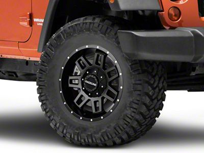 Raceline Injector Black Wheel; 17x9; -12mm Offset (07-18 Jeep Wrangler JK)