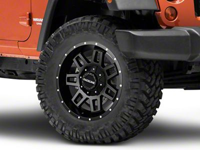 Raceline Injector Black Wheel; 18x9; 18mm Offset (07-18 Jeep Wrangler JK)