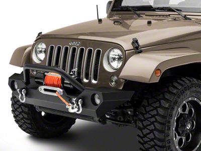 Rock Rage Front Bumper; Textured Black (07-18 Jeep Wrangler JK)