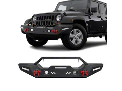 Winch Mount Front Bumper with LED Lights (07-18 Jeep Wrangler JK)