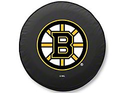 Boston Bruins Spare Tire Cover with Camera Port; Black (18-25 Jeep Wrangler JL)