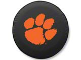 Clemson University Spare Tire Cover with Camera Port; Black (18-26 Jeep Wrangler JL)
