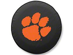 Clemson University Spare Tire Cover with Camera Port; Black (18-26 Jeep Wrangler JL)