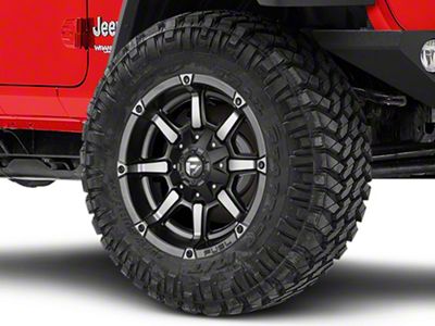 Fuel Wheels Coupler Matte Black Machined Wheel; 20x10; -12mm Offset (18-25 Jeep Wrangler JL)