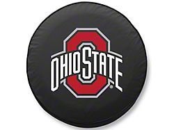 Ohio State University Spare Tire Cover with Camera Port; Black (18-25 Jeep Wrangler JL)