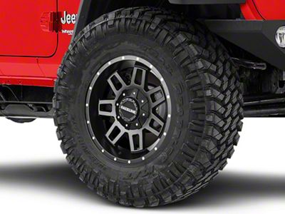 Raceline Injector Black Wheel; 17x9; 0mm Offset (18-25 Jeep Wrangler JL)