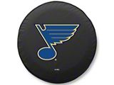 St. Louis Blues Spare Tire Cover with Camera Port; Black (18-25 Jeep Wrangler JL)