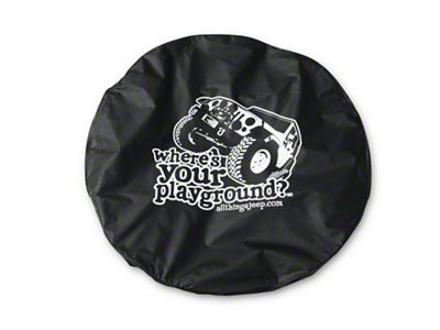 Where's Your Playground with Jeep Spare Tire Cover with Camera Port (18-25 Jeep Wrangler JL)