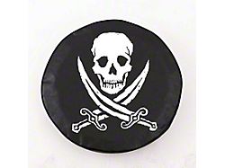 Jolly Roger Spare Tire Cover; Black (66-18 Jeep CJ5, CJ7, Wrangler YJ, TJ & JK)